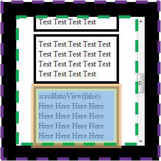 scrollIntoView(false) scrollIntoView(false)