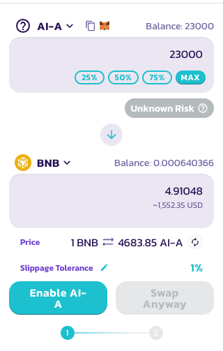 Blockchain Scam - AI-A (AI Avail) Token