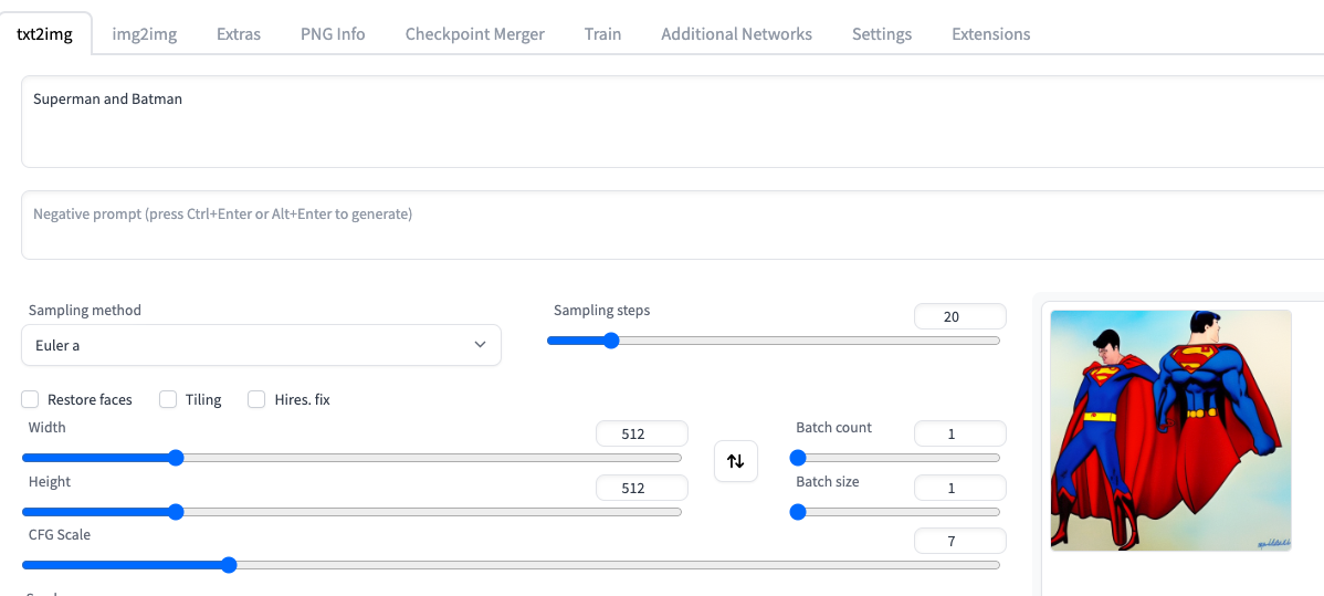 執行 Stable Diffusion web UI 執行 Stable Diffusion web UI