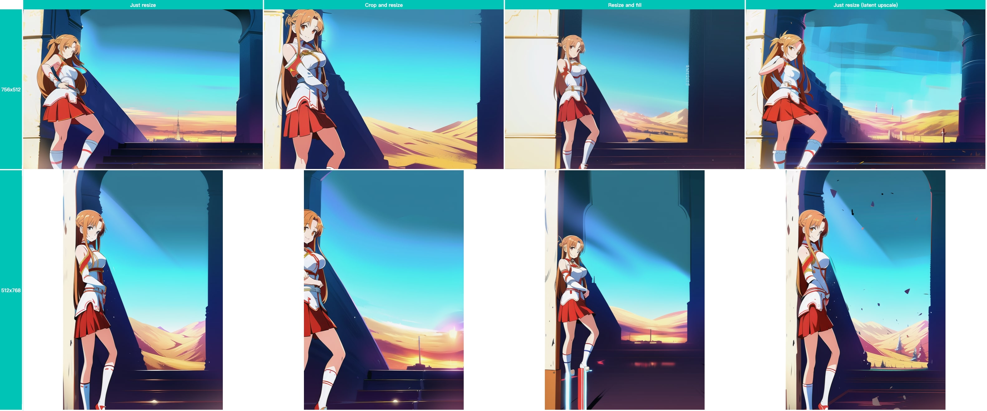 不同影調整大小方式 (resize) 降噪強度 0.5 輸出結果 不同影調整大小方式 (resize) 降噪強度 0.5 輸出結果