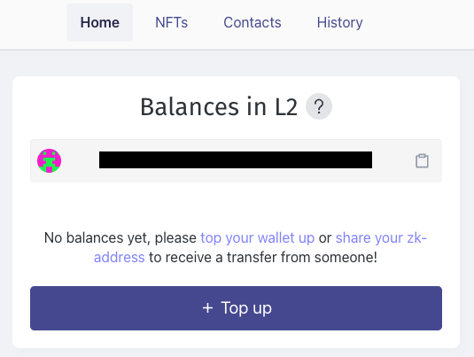 zkSync Top up