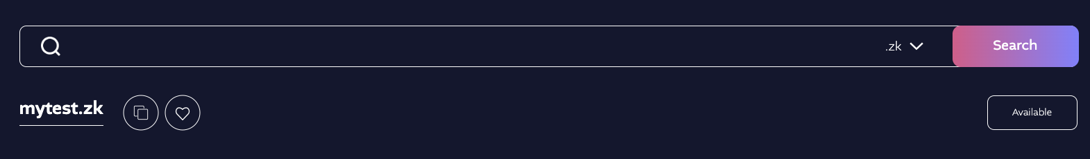 zkSync Name Service Result