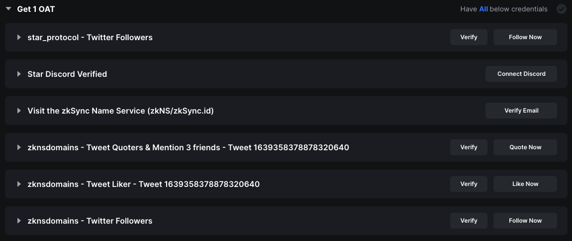 zkSync Name Service Galxe
