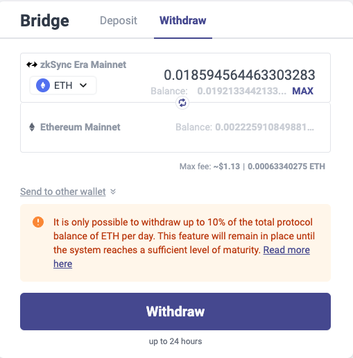 Bridge 出金